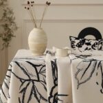waterproof hepburn linen tablecloth - Wild River abstract print