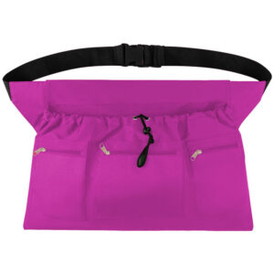 Garden Harvest Waist Apron purple full front view, lightweight 280g oxford fruit picking waist apron adjustable quick release waist buckle