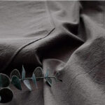 Fabric close-up of Adjustable Strap Shoulder Apron, soft matte texture of natural cotton linen blend textile