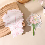 floral bouquet greeting card with tulip design for spring birthdays