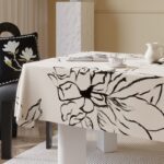 waterproof hepburn linen tablecloth fabric drape and texture