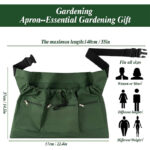 Garden Harvest Waist Apron size & crowd introduction infographic, oxford fruit picking waist apron universal unisex size for all adult gardeners farmers
