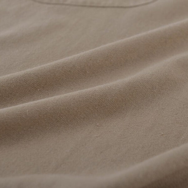Natural wrinkled texture of washed cotton linen apron fabric