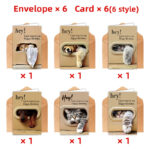 funny cat birthday cards with envelopes, 6 designs included