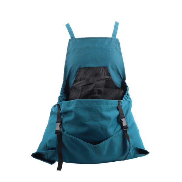 Teal garden harvest work apron, durable Oxford cloth for gardening and harvesting