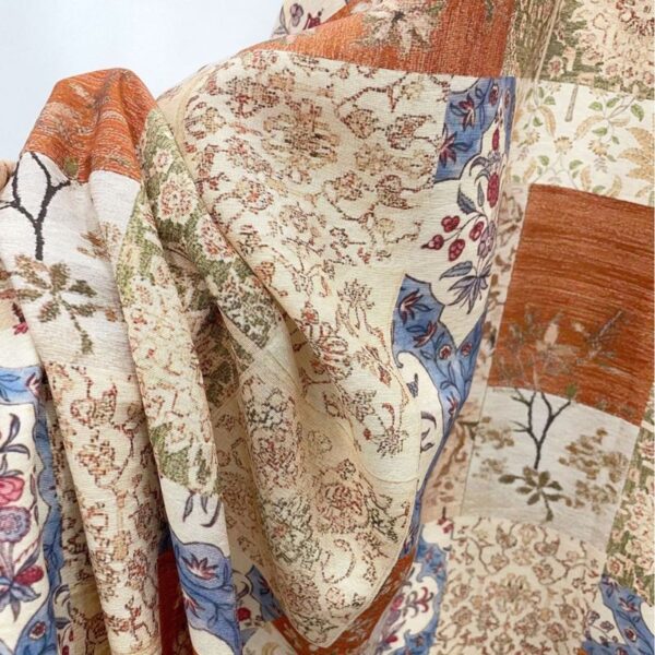 Partial Hanging Boho Patchwork Rayon Spandex Fabric Sample