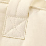 Quilted Nylon Tote Bag Soft Padded Square Stitching Texture Close Up