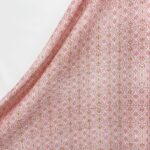 Pink Vintage Geometric Rayon Spandex Fabric Close Up Drape