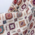 Multi-Color Ethnic Geometric Rayon Spandex Fabric Fold Display