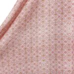 Pink Vintage Geometric Print Rayon Spandex Fabric Drape Shot, 2.95oz Chinese Style Dress Material