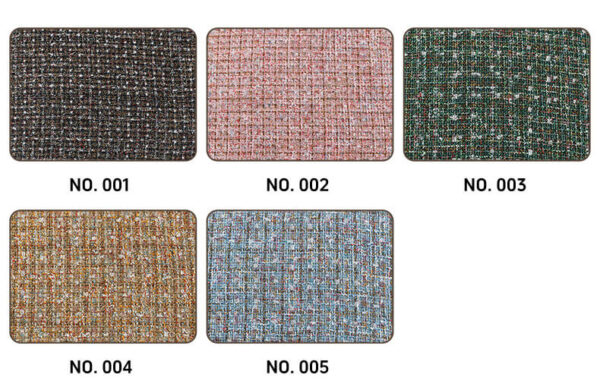 Luxury Plaid Tweed Fabric Full Color Swatch Card, Multi Metallic Plaid Color Options
