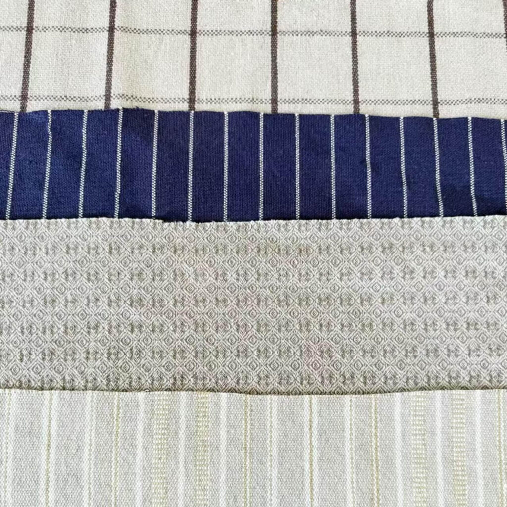 Home Tablecloths Aprons Curtains navy white plaid linen fabric for home decor textiles