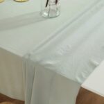 rectangle cotton table cloth, light green wrinkled 4.4 oz cotton fabric close-up