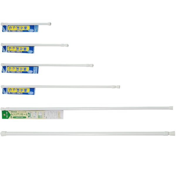 Multiple sizes of adjustable cafe curtain rods, standard and heavy‑duty thickened tension rods