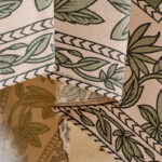 Close‑up of Rectangular Ditsy Floral Tablecloth botanical pattern border detail