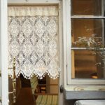 lace cotton cafe curtains farmhouse hollow‑out lace window tier for kitchen