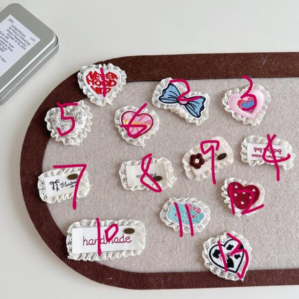 numbered cute lace applique fabric heart patches style comparison chart