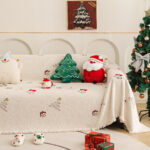 Full‑size christmas sofa throw cover full coverage for sofa