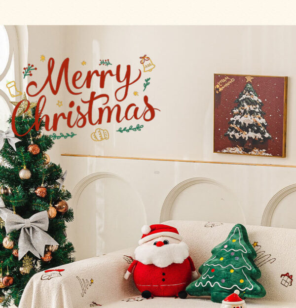 Close‑up view of gingerbread man christmas print sofa throw fabric texture